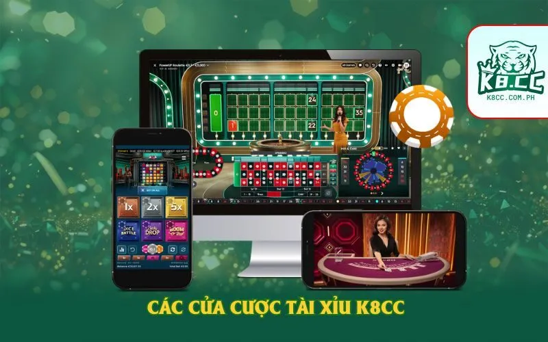 Các cửa cược tài xỉu K8cc